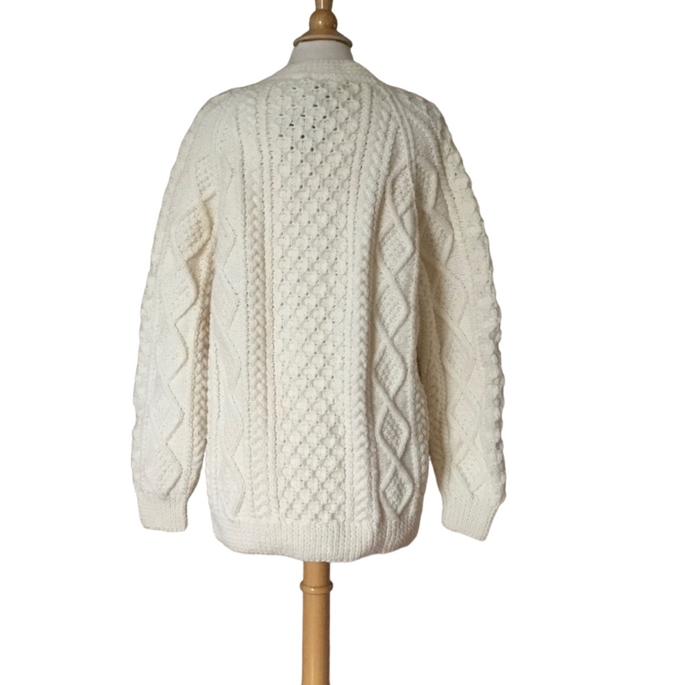 Donegal Collection Aran Handknit by Magee Wool Knit Cardigan - Picture 2 of 11